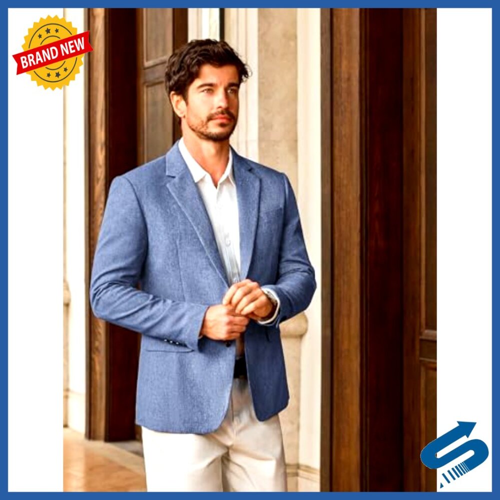 Lightweight Polyester Blazer Two Button Sport Coa… - image 3